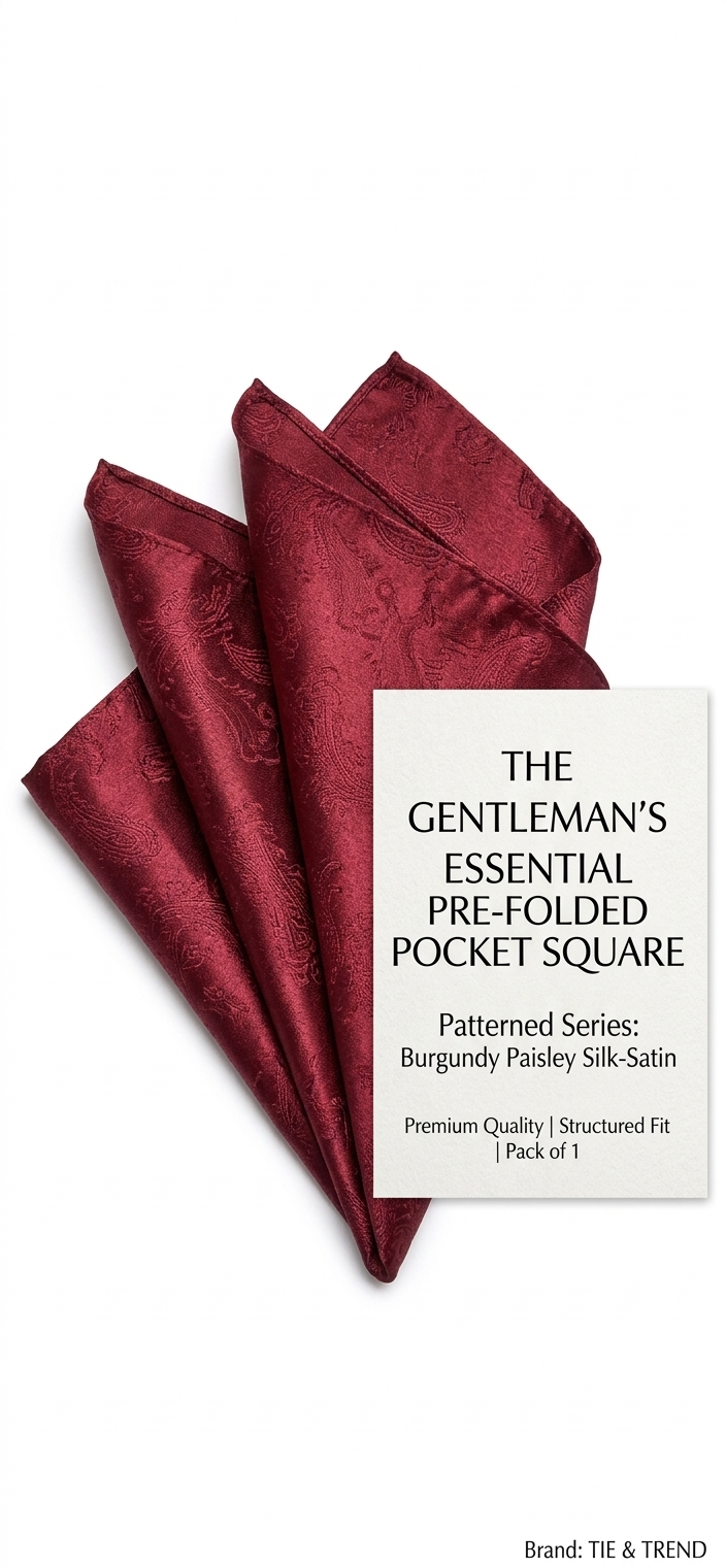 The Gentleman’s Essential Pre-Folded Paisley Silk-Satin Pocket Square