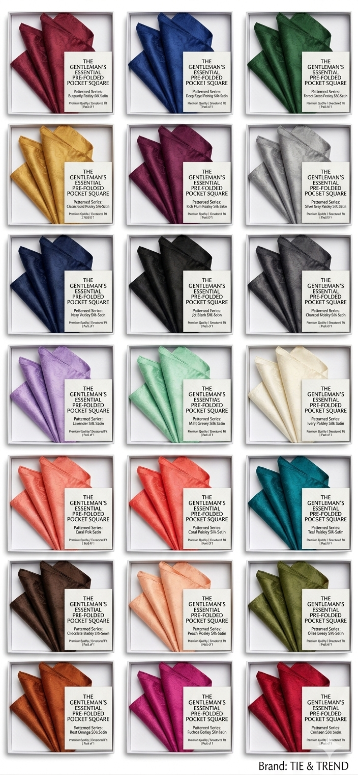 The Gentleman’s Essential Pre-Folded Paisley Silk-Satin Pocket Square