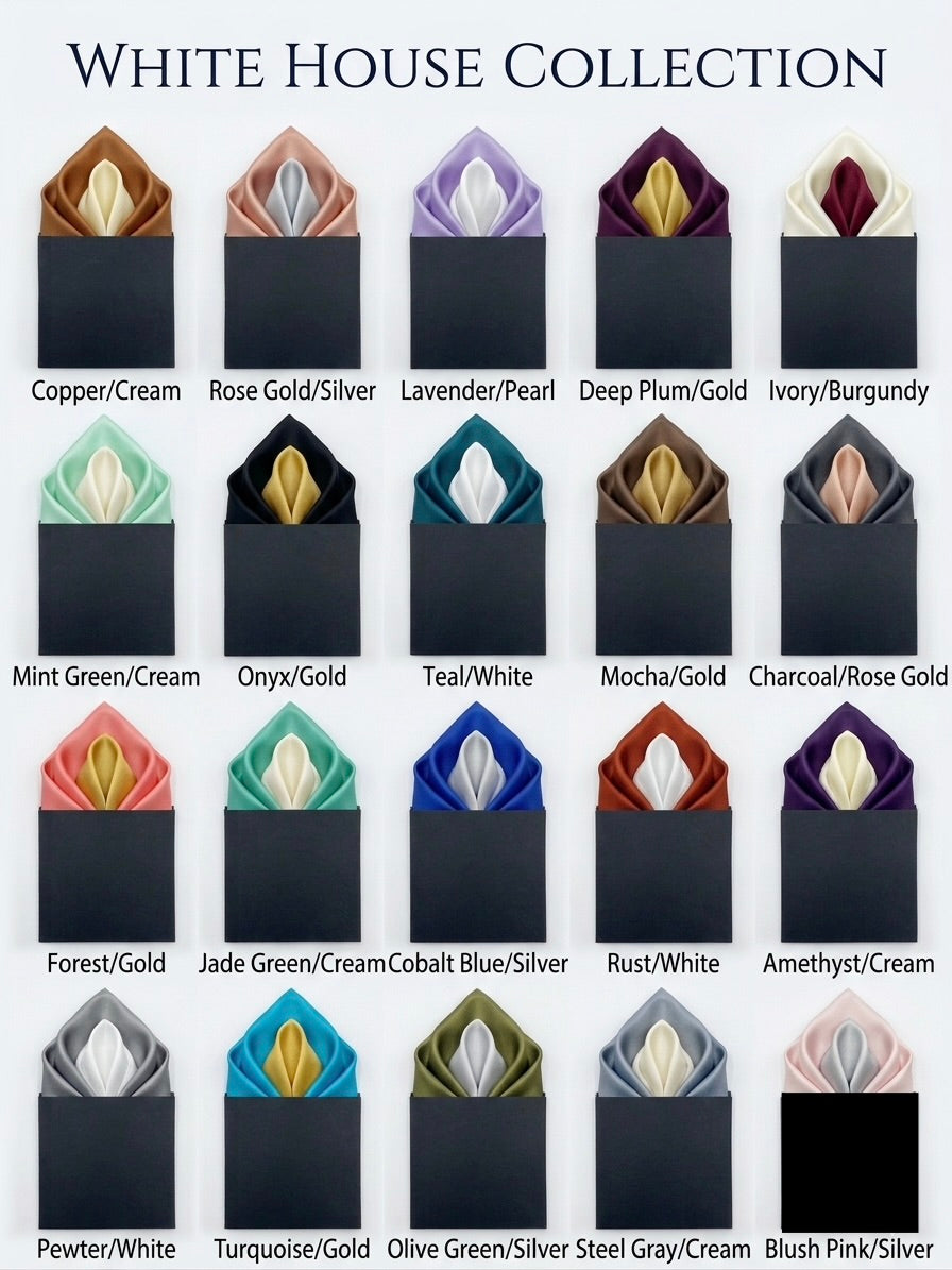 Luxury Multi-Color Pocket Square Set for Men - White House Collection