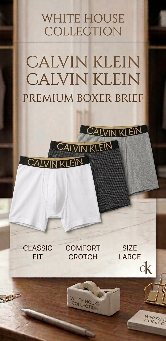 Calvin Klein Premium Boxer Briefs (Pack of 3) – White House Collection